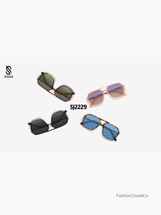 Retro Square Aviator Sunglasses Polarized UV400 Protection Unisex main image 7